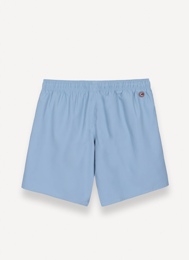 Long swim shorts with drawstring