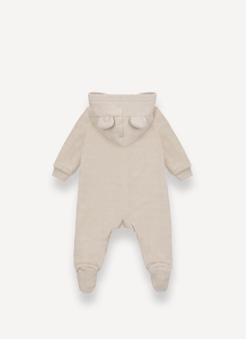 Unisex 6-12 months bouclé one-piece snow suit