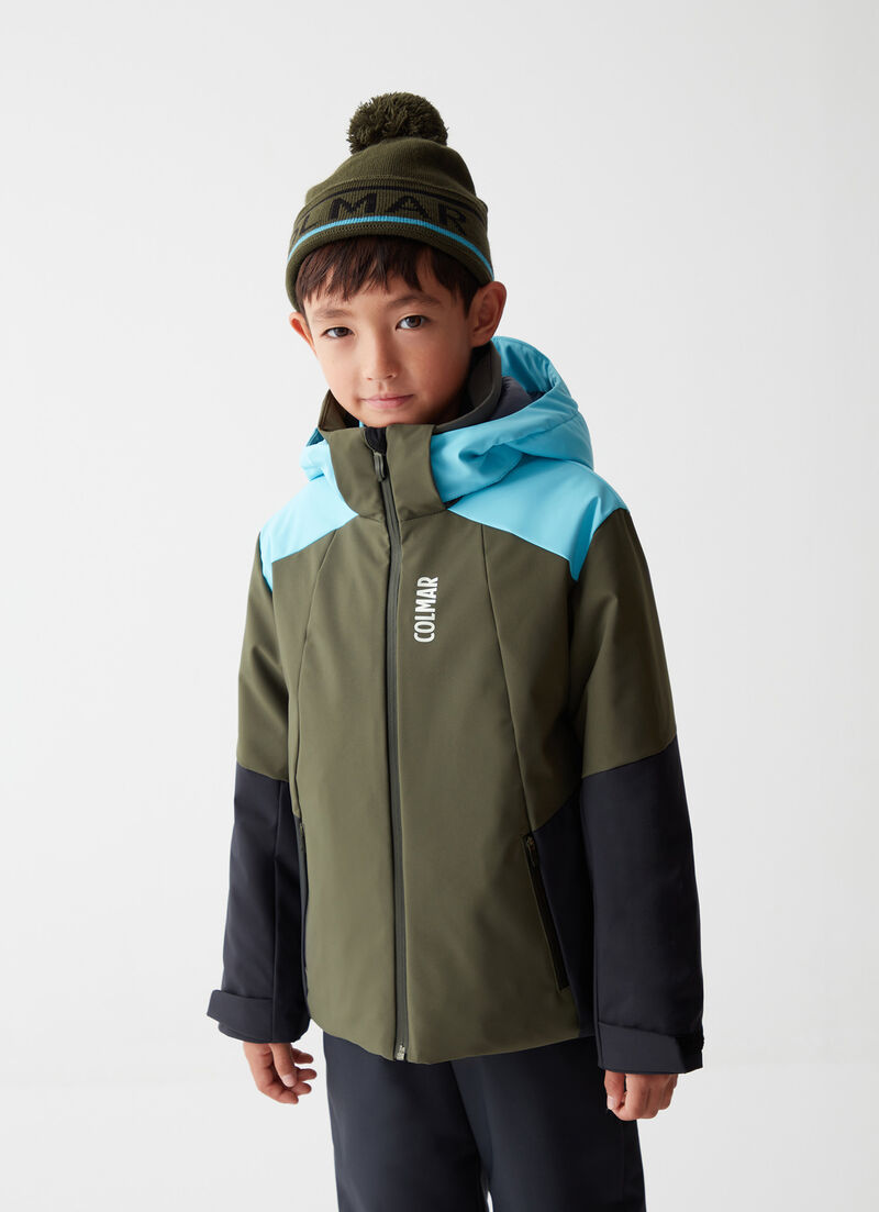 Boys’ colourblock ski jacket