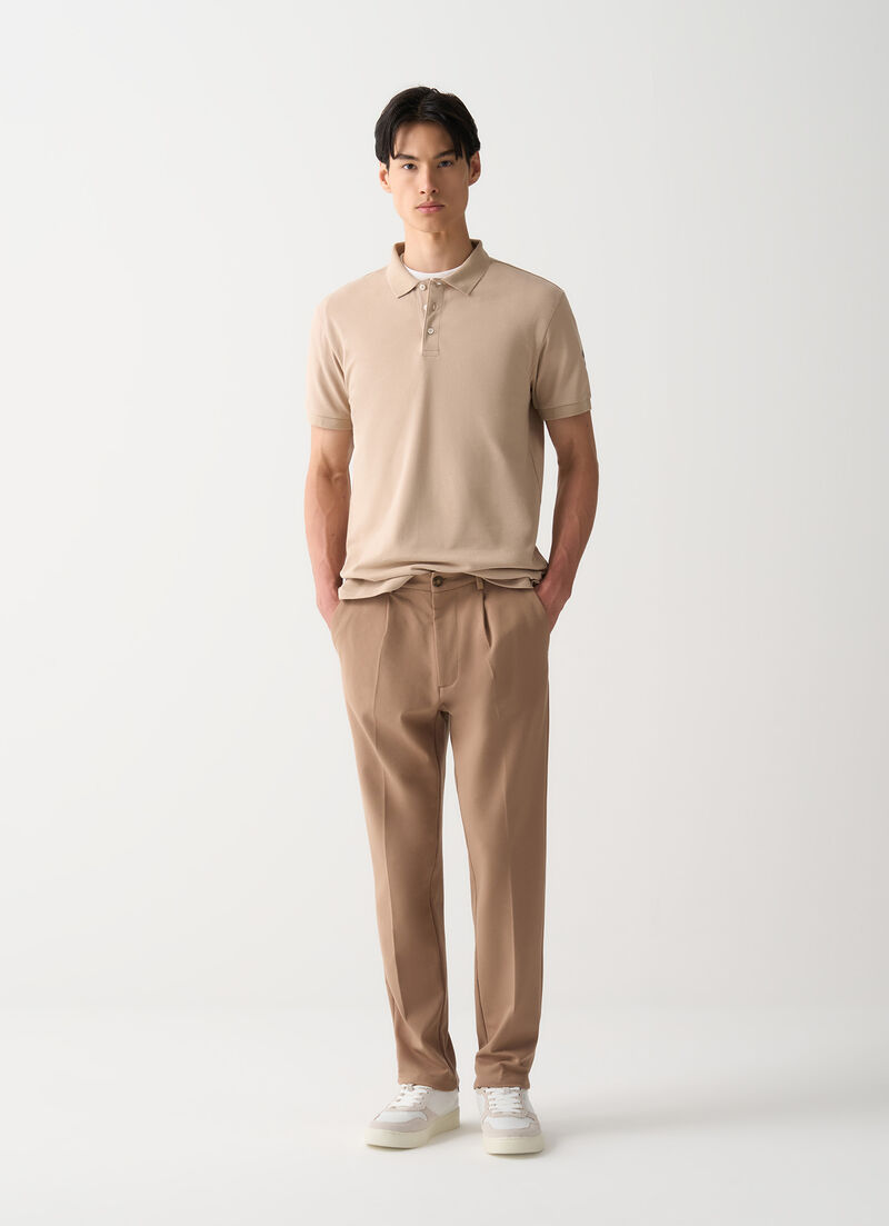 Cotton piqué polo-shirt