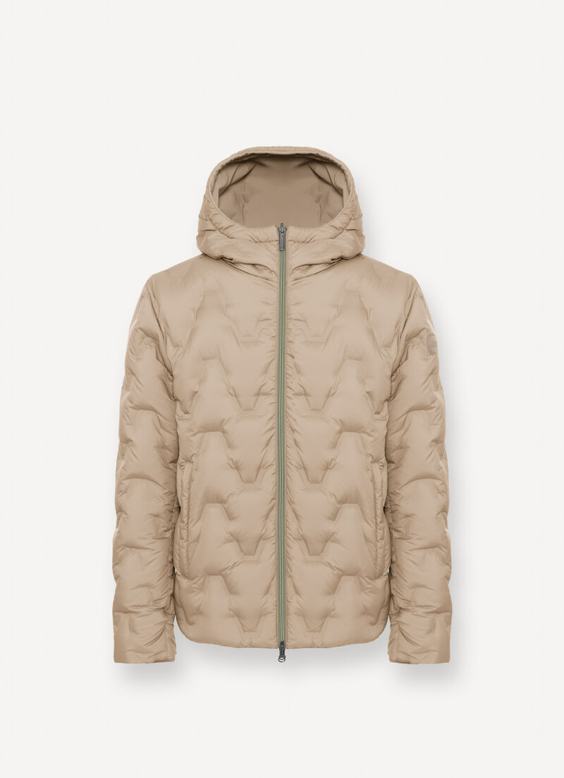 Reversible waterproof down jacket