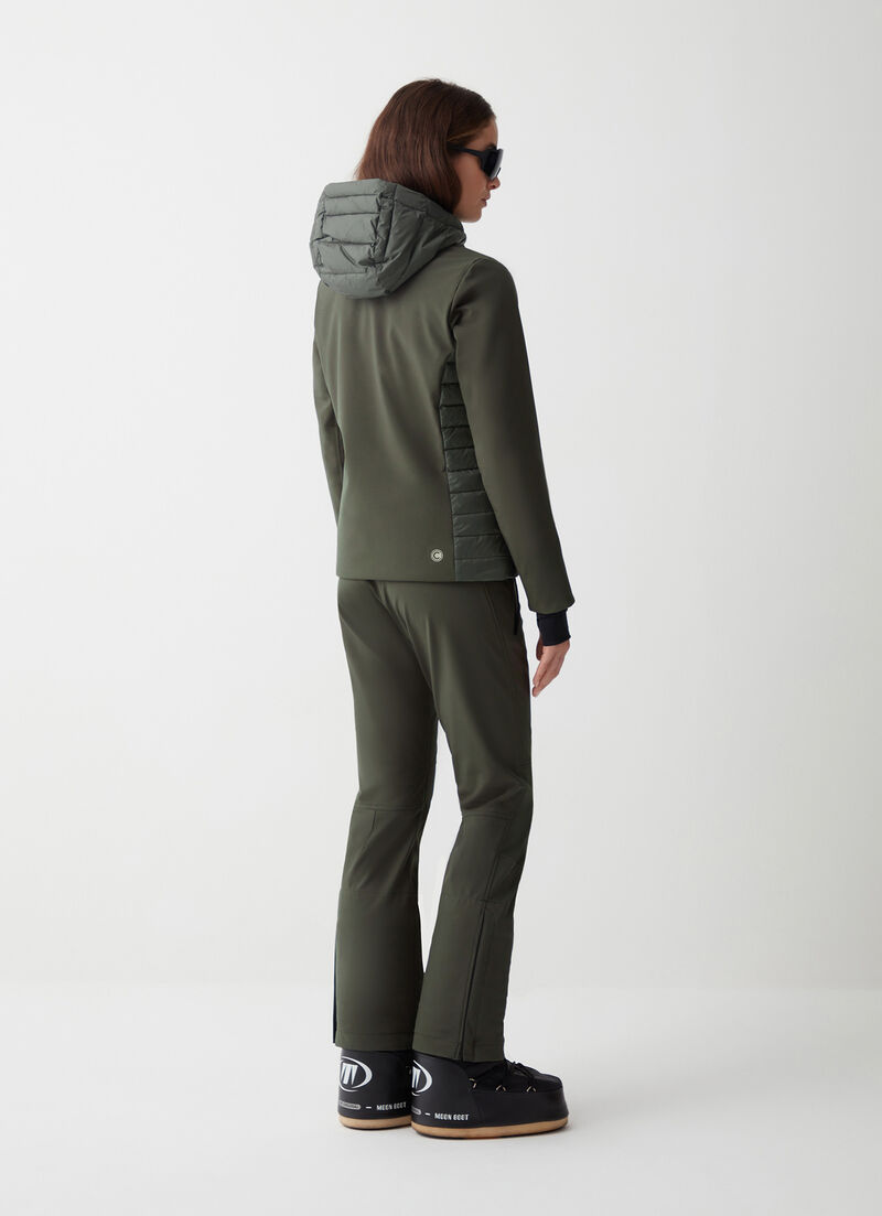 Two-fabric ski jacket