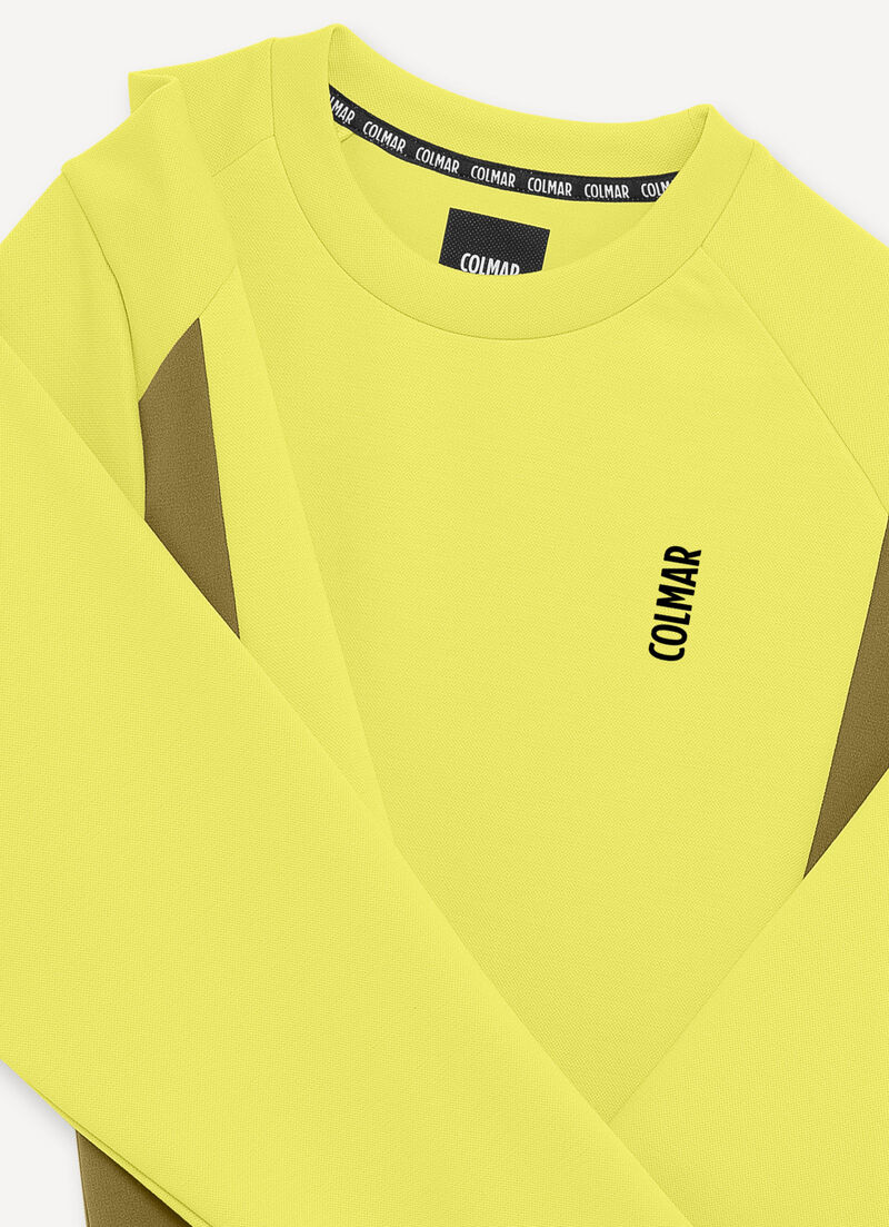 Stretch crew-neck sweatshirt