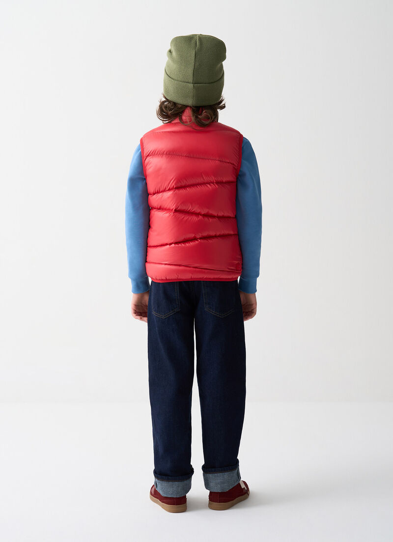 Wave pattern down gilet