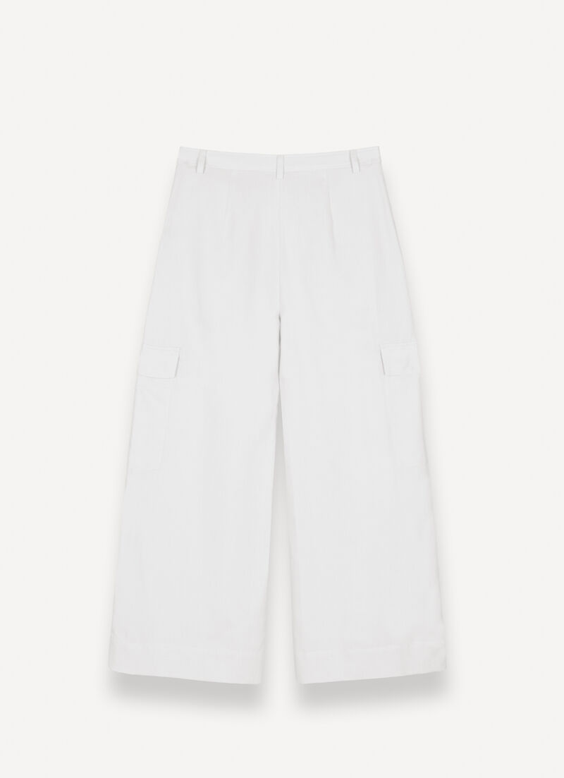 Linen cargo trousers