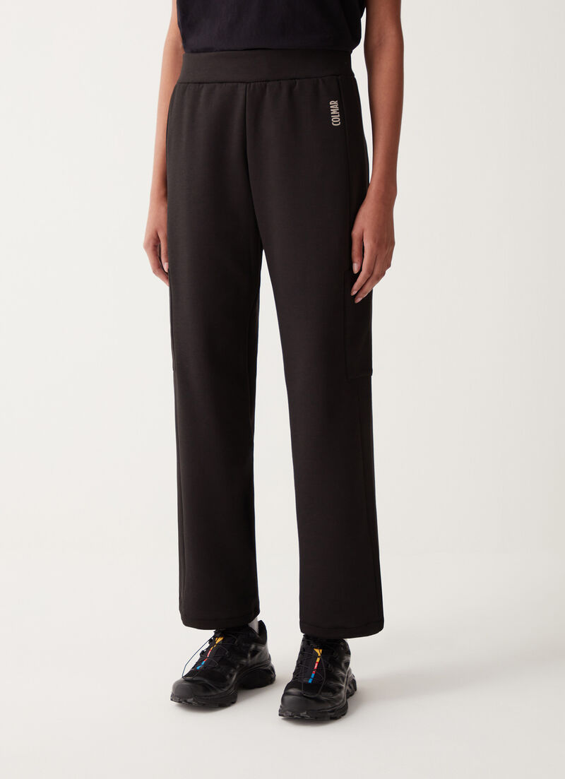 Stretch trousers with side pockets