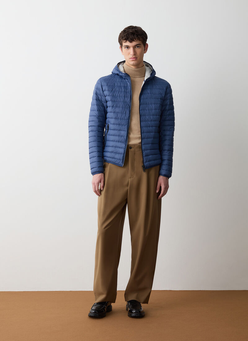 Autumn down jacket with hood