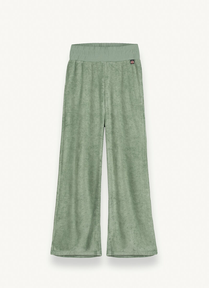 Chenille palazzo trousers