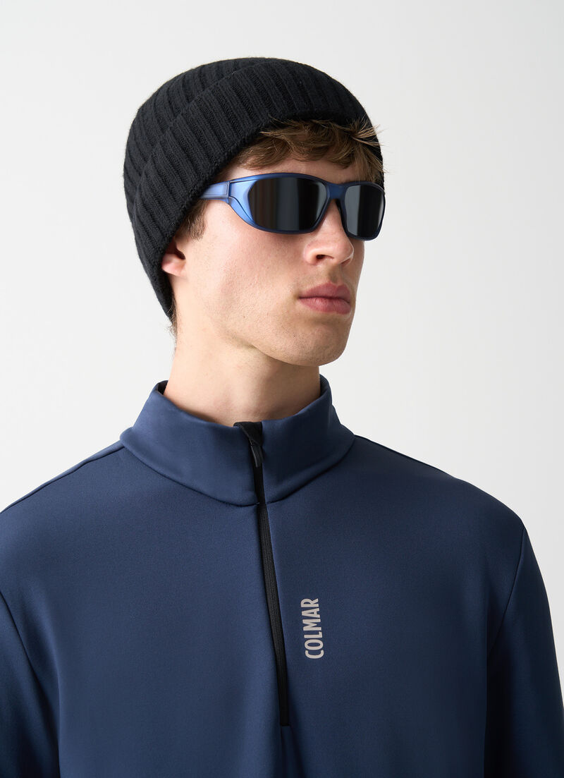 Half-zip stretch ski fleece
