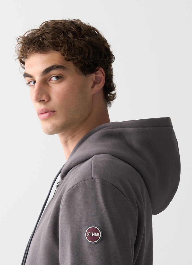 Full zip cotton sweatshirt