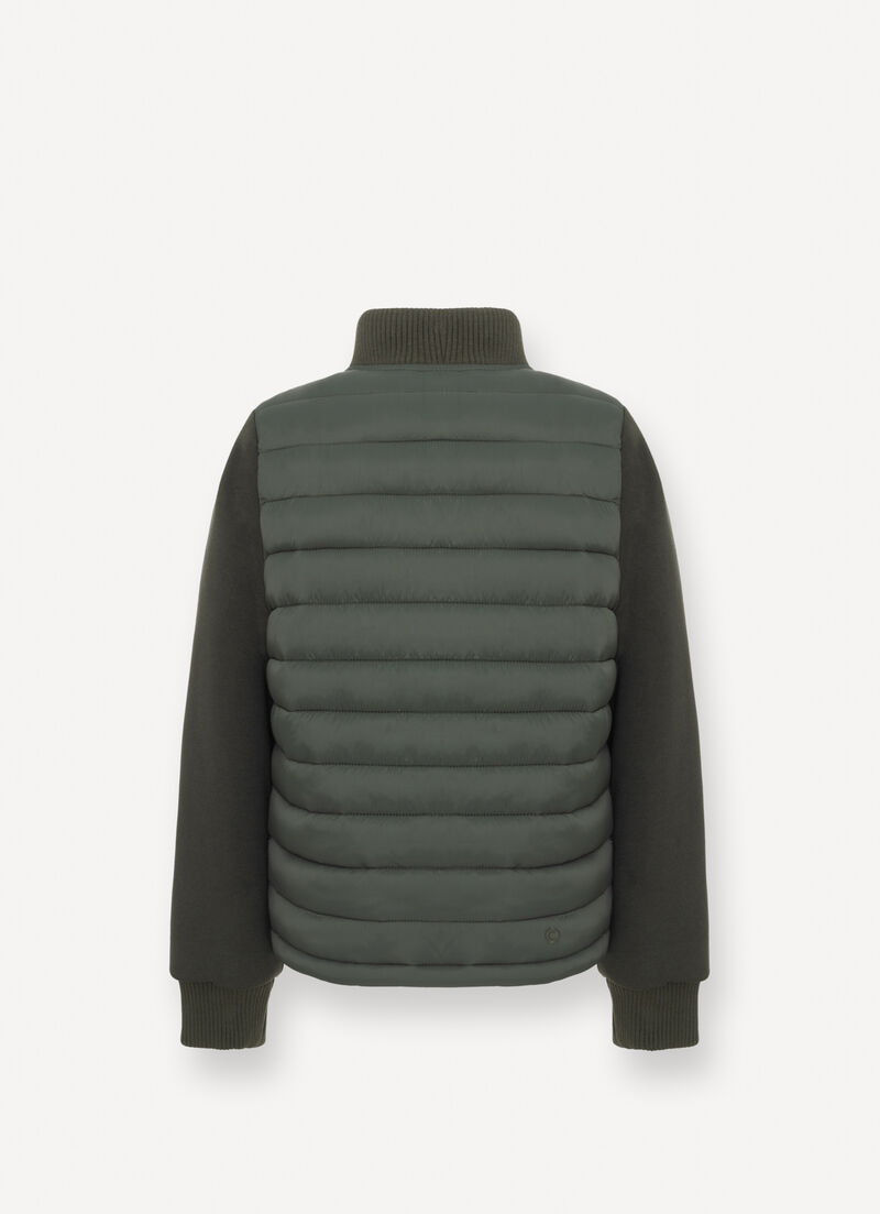 Jacket with fleece sleeves