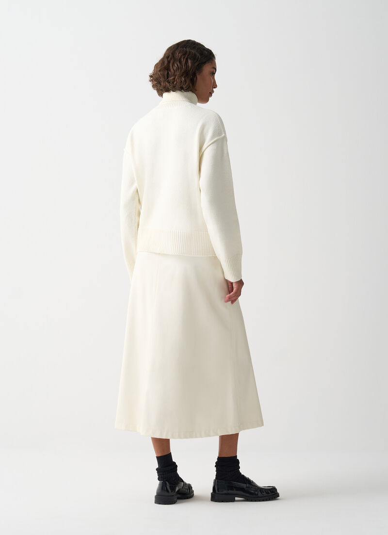 Loose polo-neck jumper