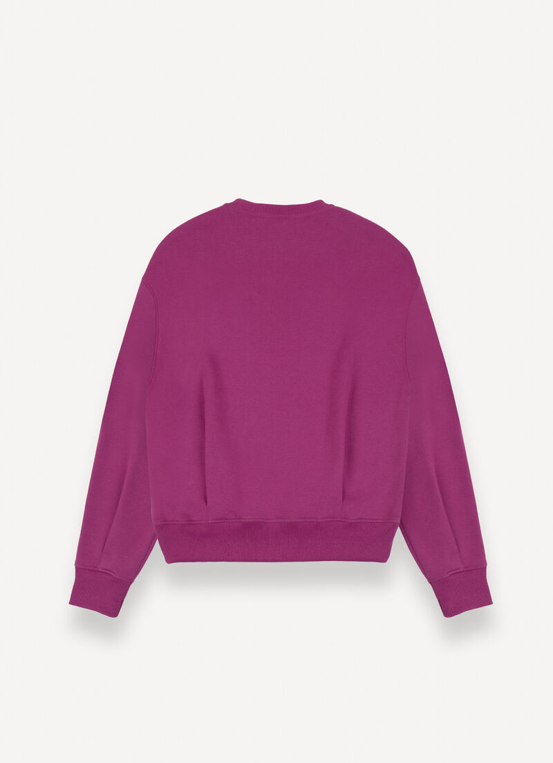 Crew-neck sweatshirt with darts