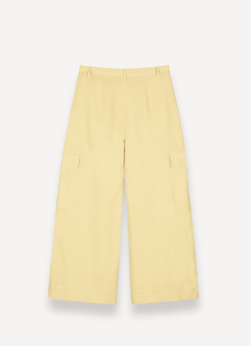 Linen cargo trousers