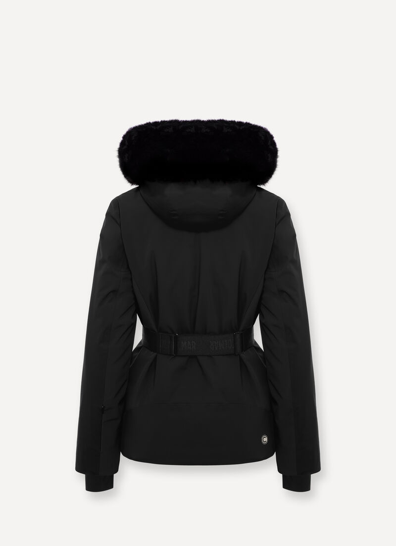 Ski parka with fur