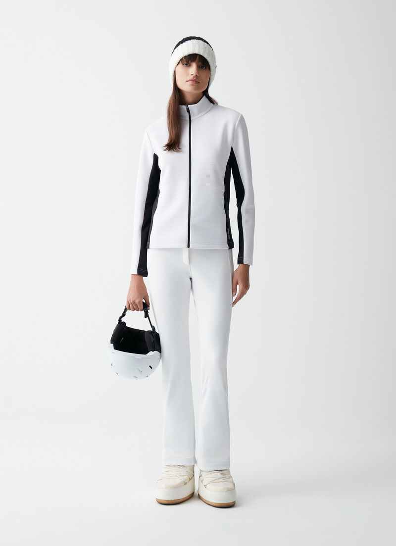 Full-zip jacquard ski fleece