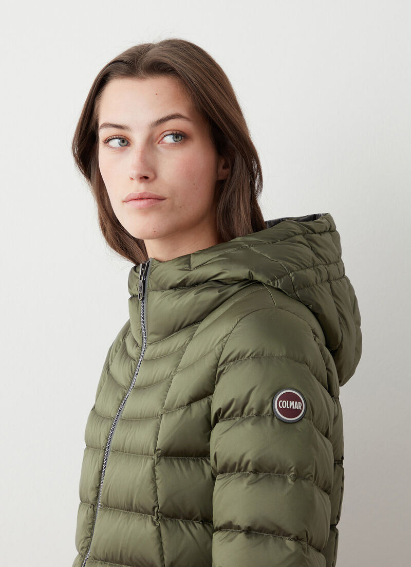 Slightly A-line down jacket