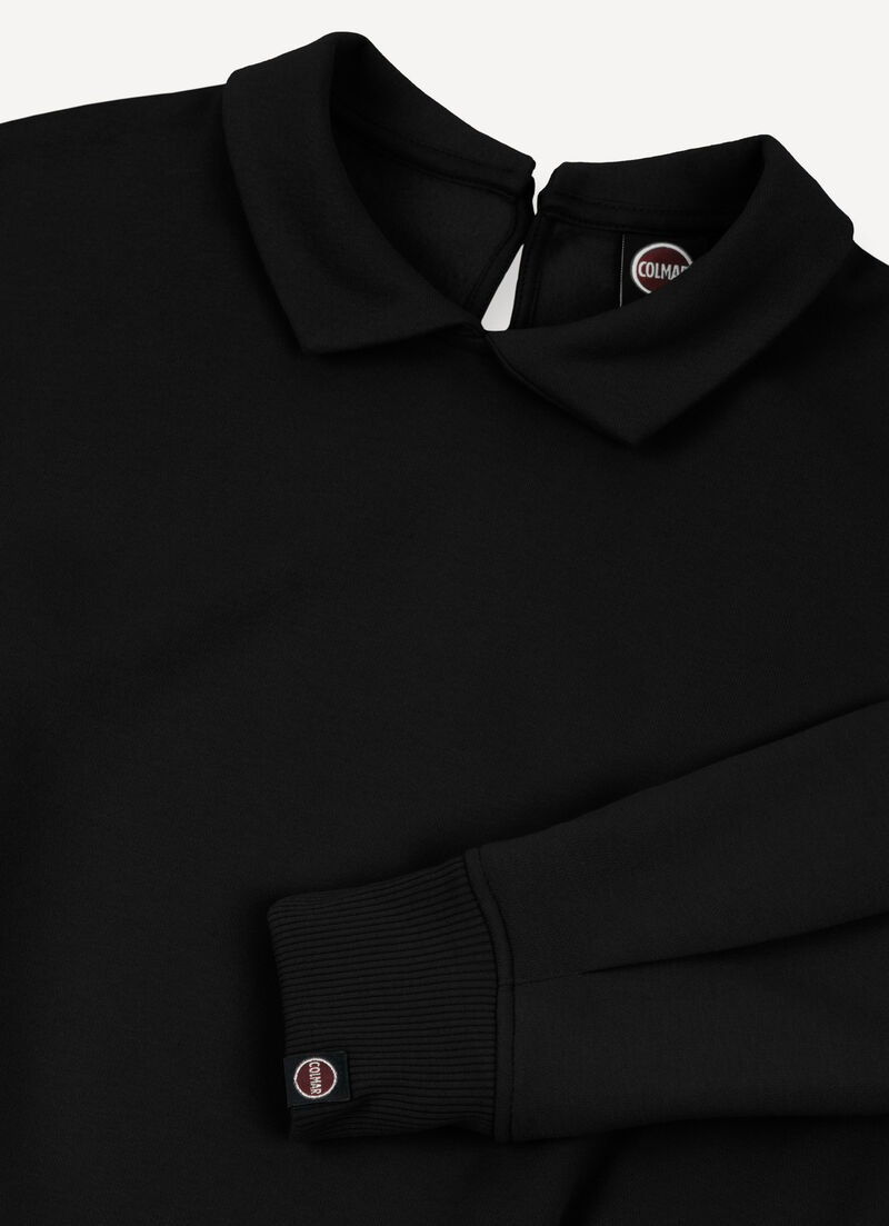 Sweatshirt with collar and darts