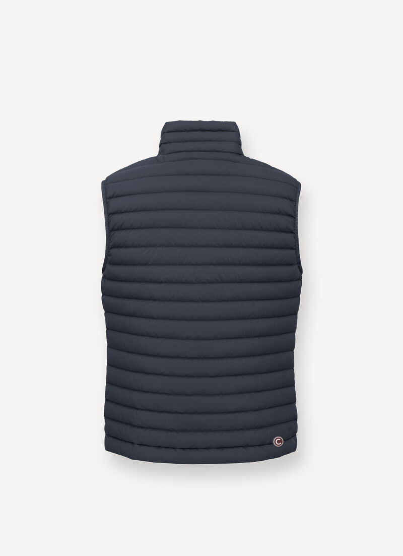 Light down vest with drawstring