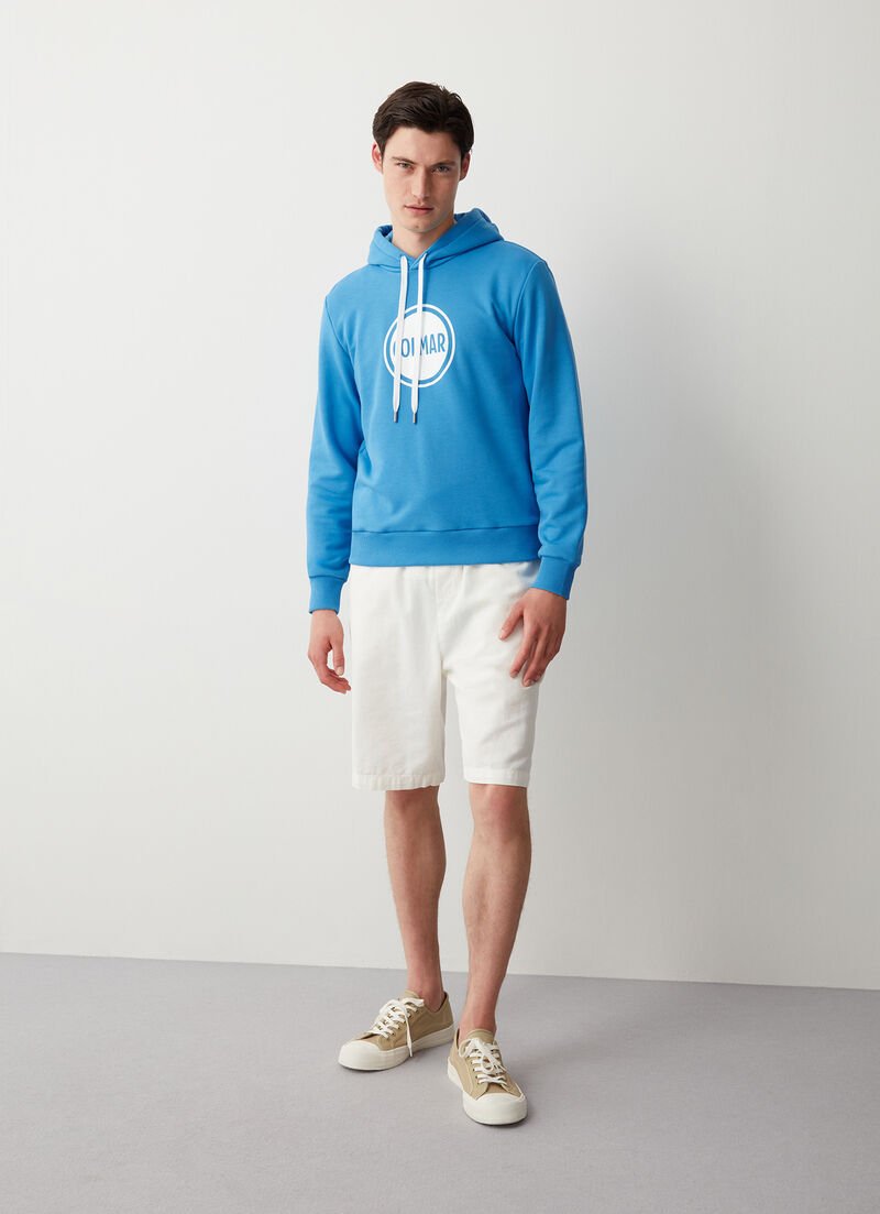 Hooded sweatshirt with maxi logo
