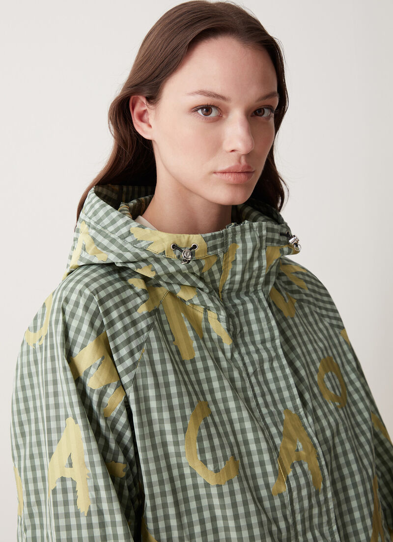 Unlined vichy-print jacket