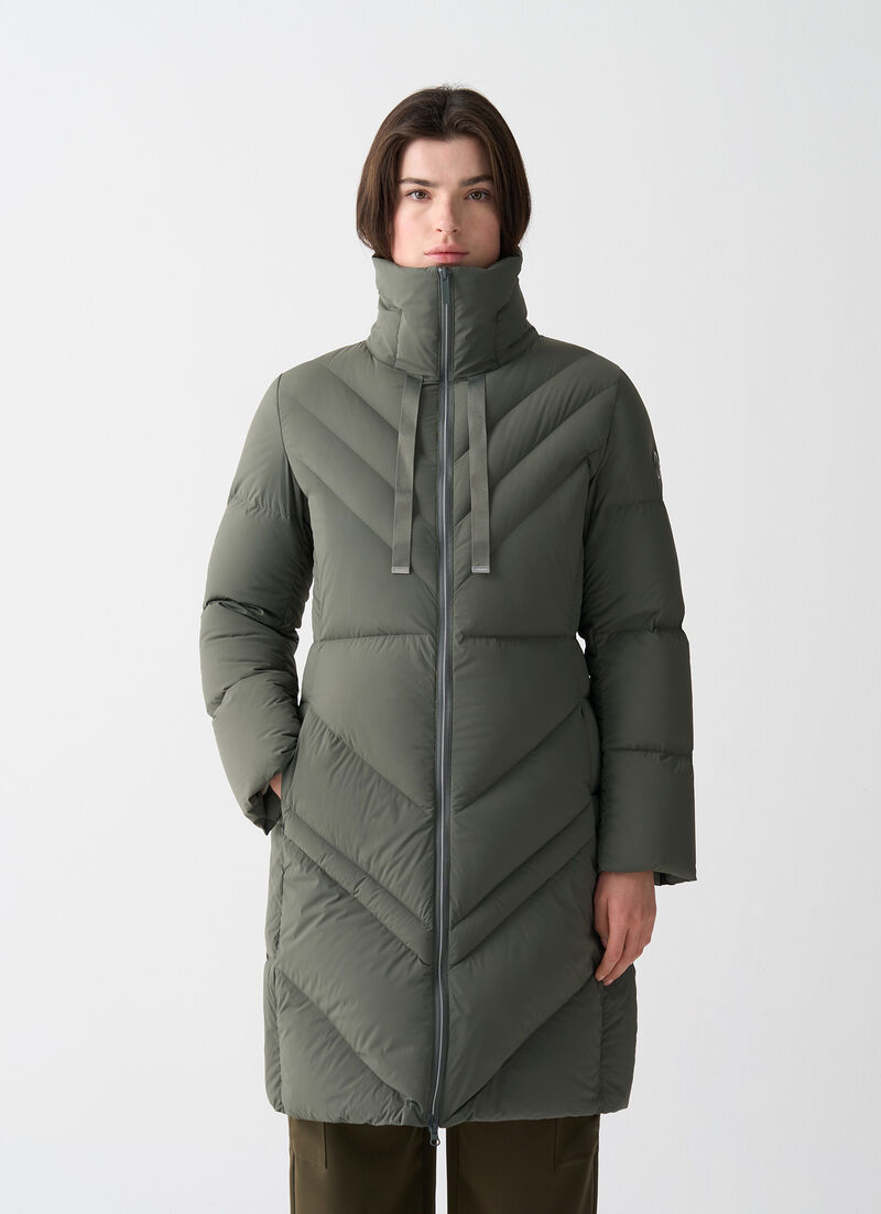 Long stretch down jacket