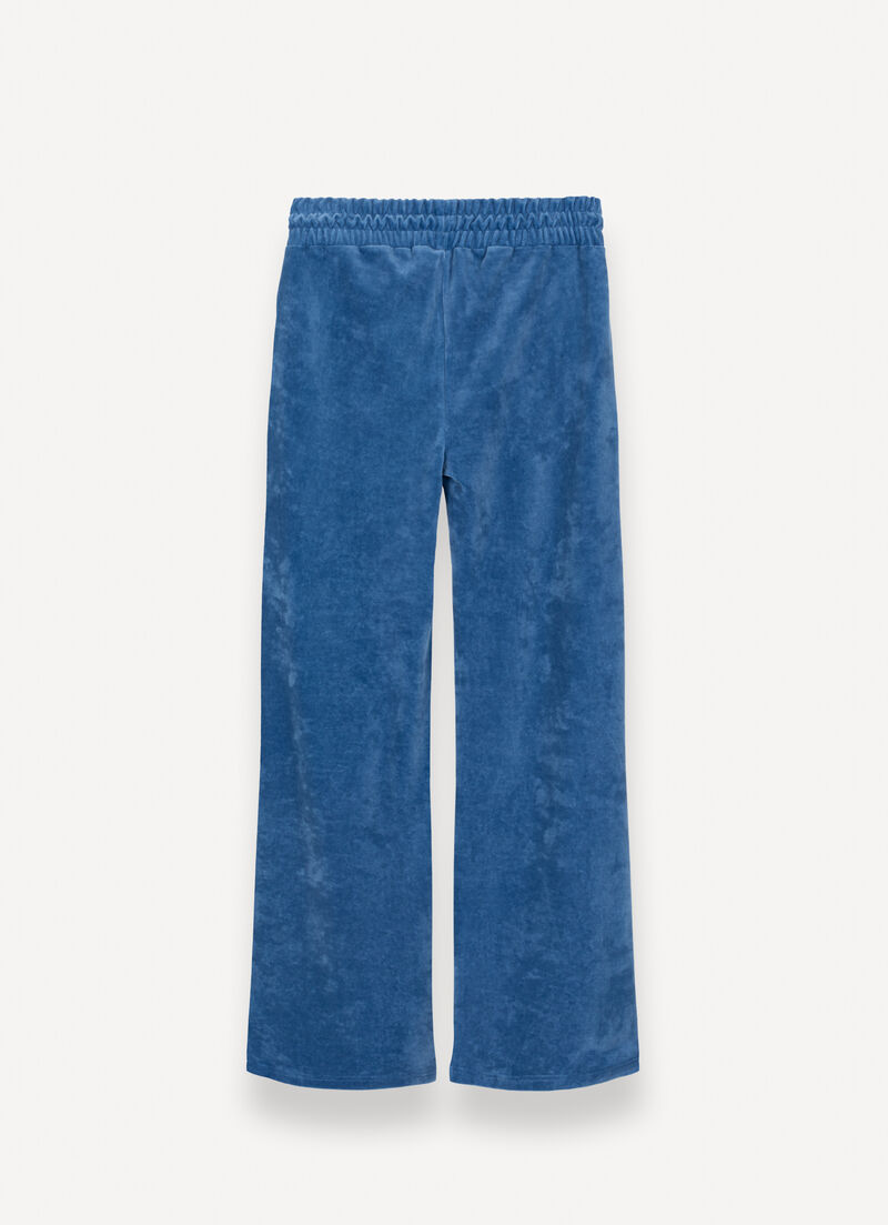 Velvet palazzo trousers