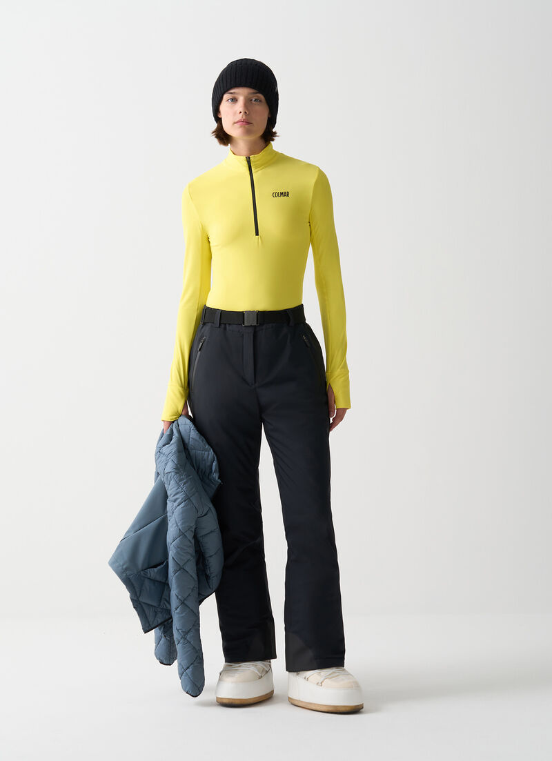 Padded ski pants with belt