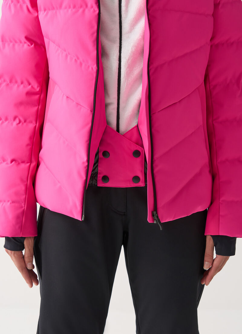 Shaping padded ski jacket