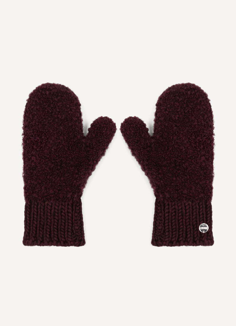 Bouclé yarn mittens