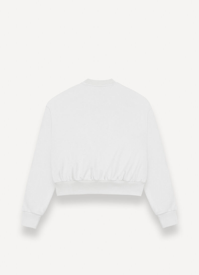 Cropped relaxed-fit sweatshirt