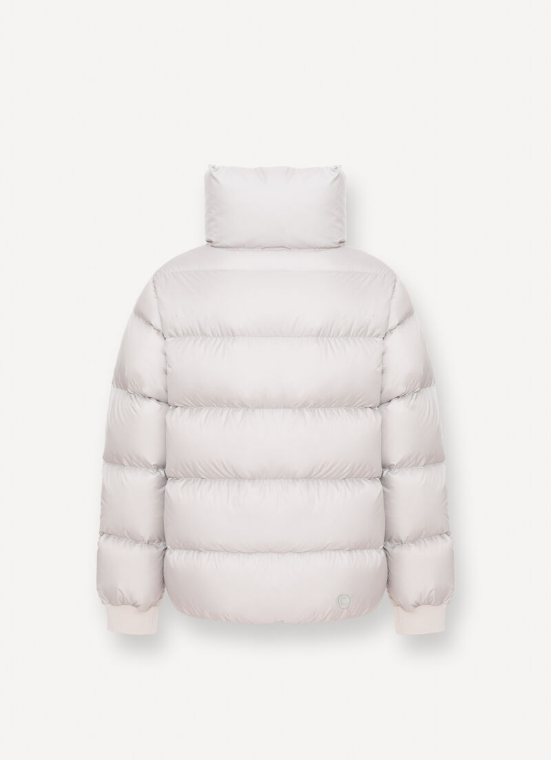 Down jacket with high collar