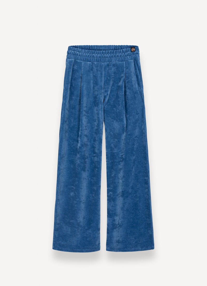 Velvet palazzo trousers