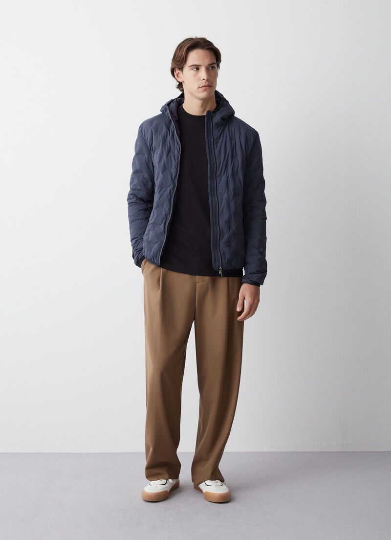 Quilted jacket with hood