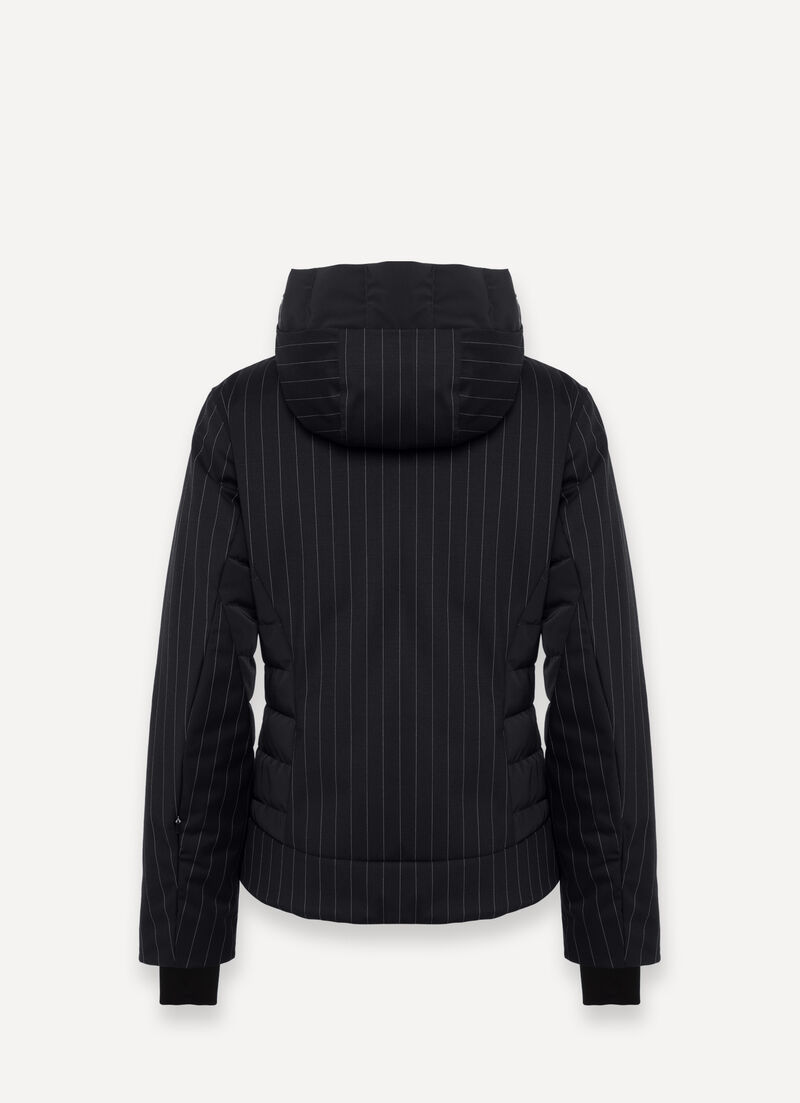 Delicacy pinstripe fabric ski jacket