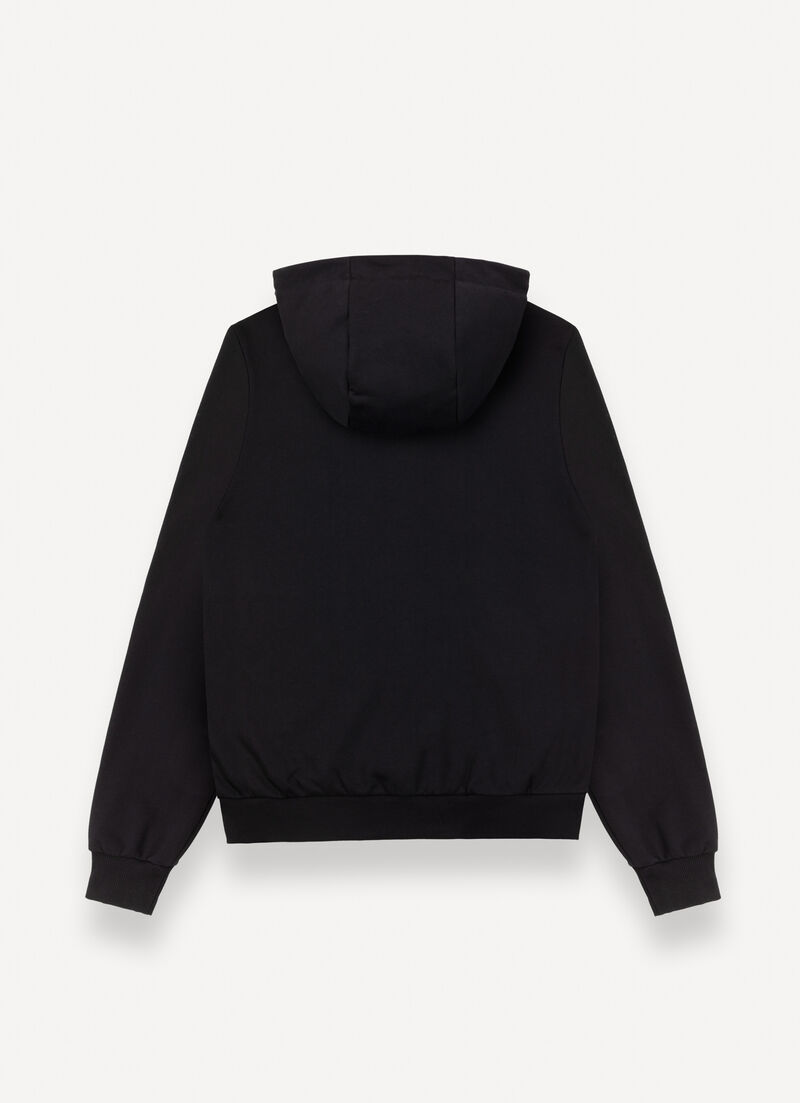 Full-zip sweatshirt with nylon details