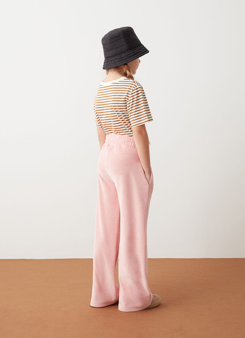 Velvet palazzo sweatpants