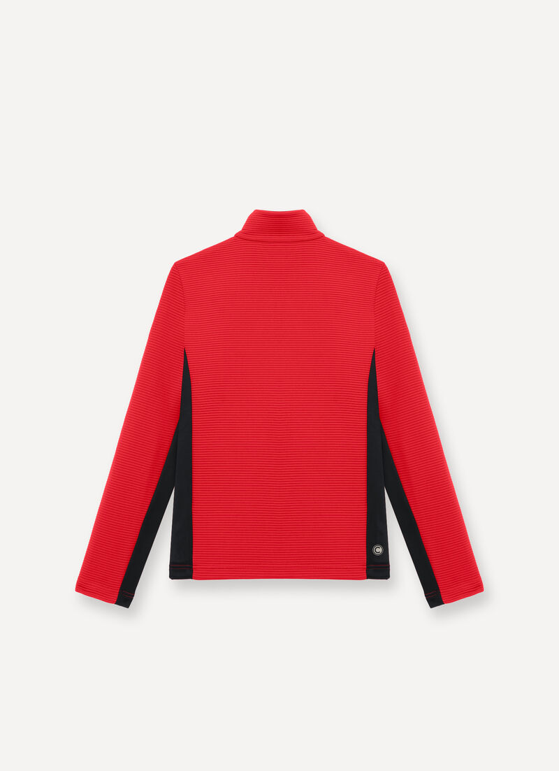 Half-zip jacquard ski fleece