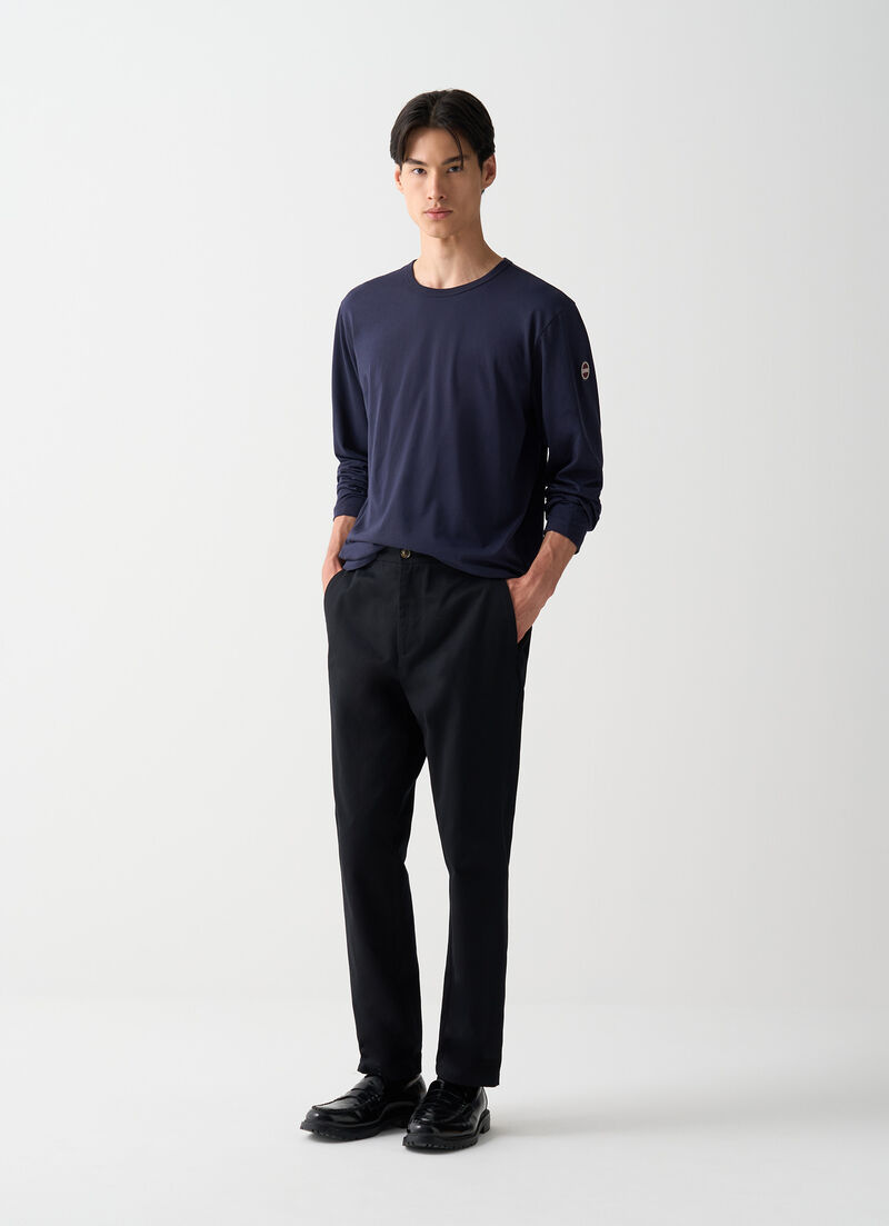 Long-sleeved cotton T-shirt