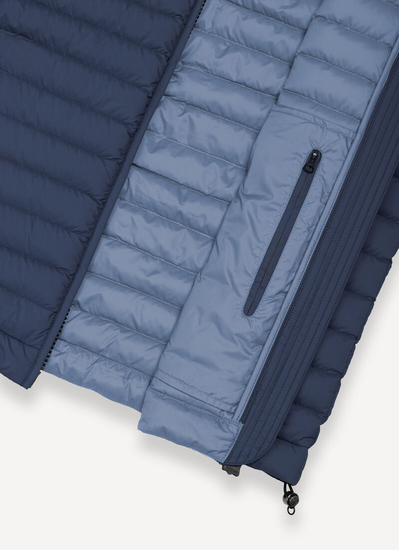 Light down vest with drawstring