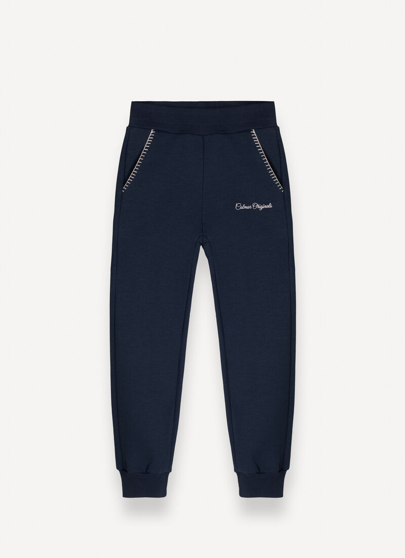 Tracksuit bottoms with embroidery
