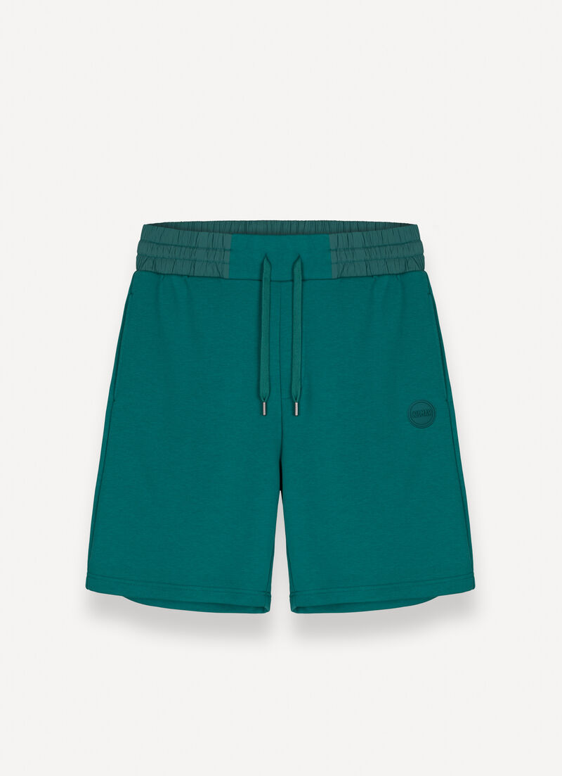 Fleece shorts with nylon details
