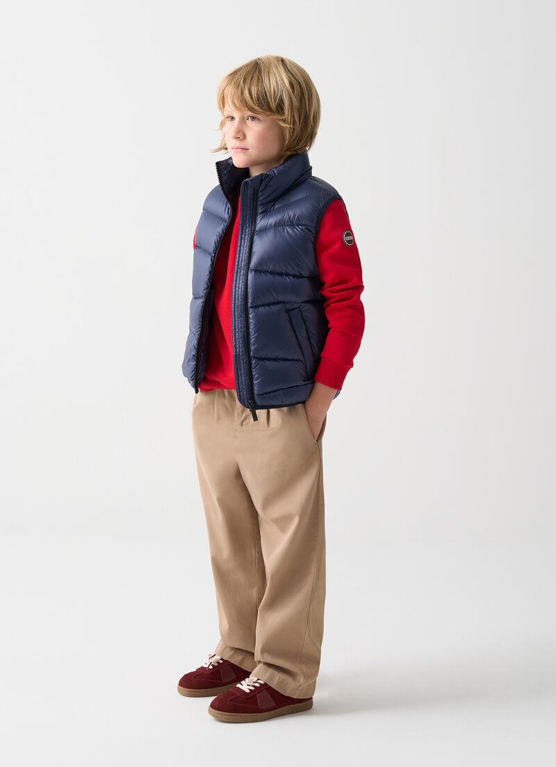 Wave pattern down gilet