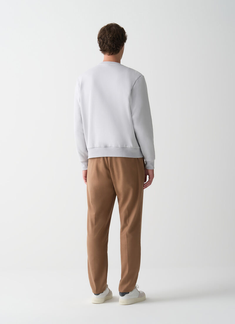 Cotton crew-neck sweatshirt