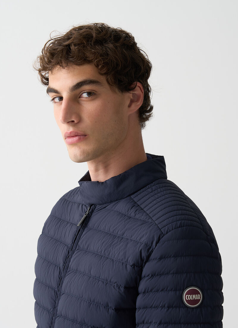 Lightweight down biker jacket