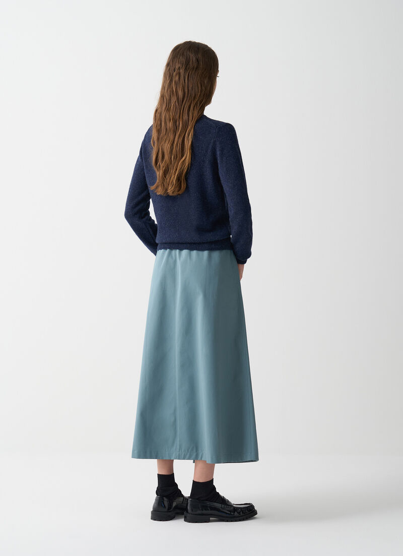 Melange polo-neck jumper