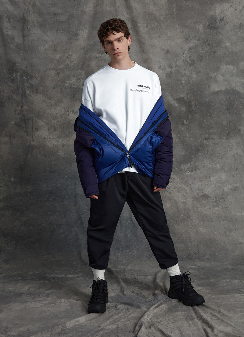 Drawstring trousers in technical fabric