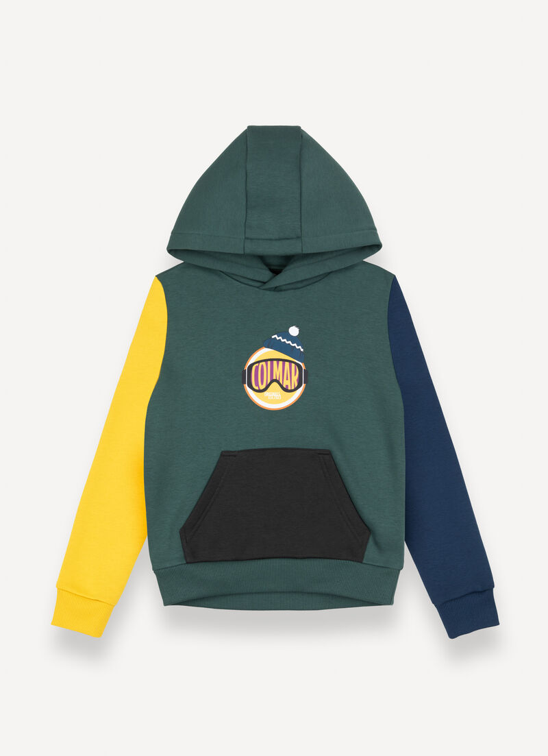 Colour-block sweatshirt with logo
