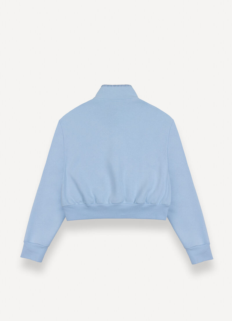 Half-zip sweatshirt with embroidery