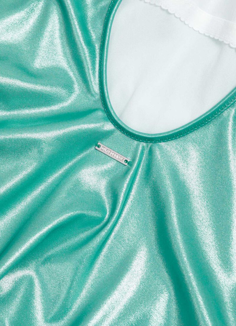 One-piece swimsuit with adjustable shoulder straps